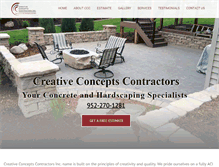 Tablet Screenshot of creativeconceptsconcrete.com